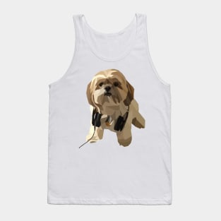 Shitzu Awesome dog geometric Tank Top